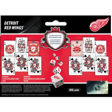 Detroit Red Wings - 2-Pack Playing Cards & Dice Set