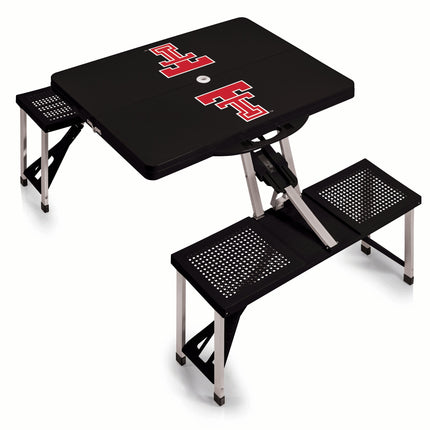 Texas Tech Red Raiders Picnic Table Portable Folding Table with Seats