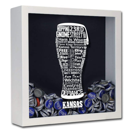 Kansas Beer Typography Shadow Box