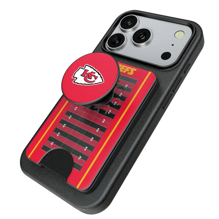 Kansas City Chiefs Field PopSockets MagSafe-Compatible PopWallet+