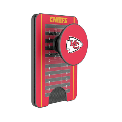 Kansas City Chiefs Field PopSockets MagSafe-Compatible PopWallet+