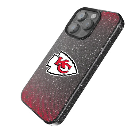 Kansas City Chiefs Linen Black Bling Phone Case for Apple iPhone