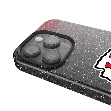 Kansas City Chiefs Linen Black Bling Phone Case for Apple iPhone
