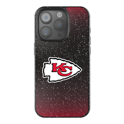 Kansas City Chiefs Linen Black Bling Phone Case for Apple iPhone