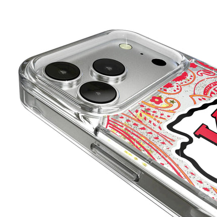 Kansas City Chiefs Paisley Glitter Phone Case for Apple iPhone