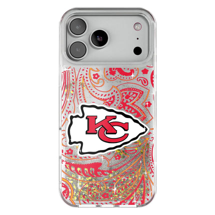 Kansas City Chiefs Paisley Glitter Phone Case for Apple iPhone