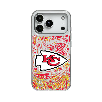 Kansas City Chiefs Paisley Glitter Phone Case for Apple iPhone
