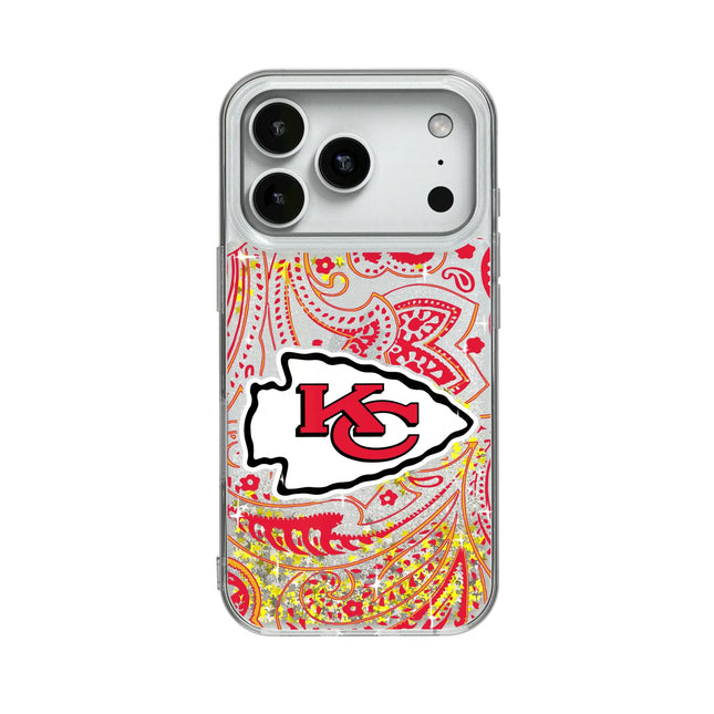 Kansas City Chiefs Paisley Glitter Phone Case for Apple iPhone