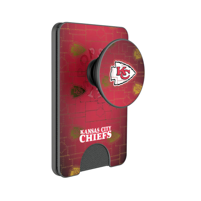Kansas City Chiefs Rivet PopSockets MagSafe-Compatible PopWallet+