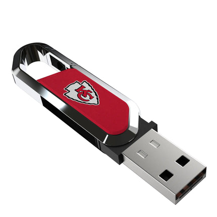 Kansas City Chiefs Solid USB 64GB Clip Style Flash Drive