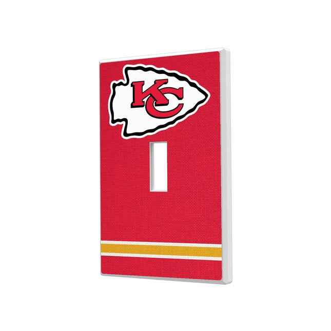 Kansas City Chiefs Stripe Hidden-Screw Light Switch Plate