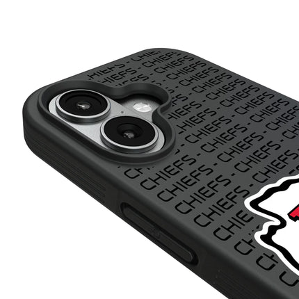 Kansas City Chiefs Text Backdrop Bump Phone Case for Apple iPhone