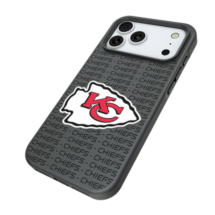 Kansas City Chiefs Text Backdrop Bump Phone Case for Apple iPhone