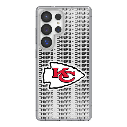 Kansas City Chiefs Text Backdrop Clear Phone Case for Samsung Galaxy
