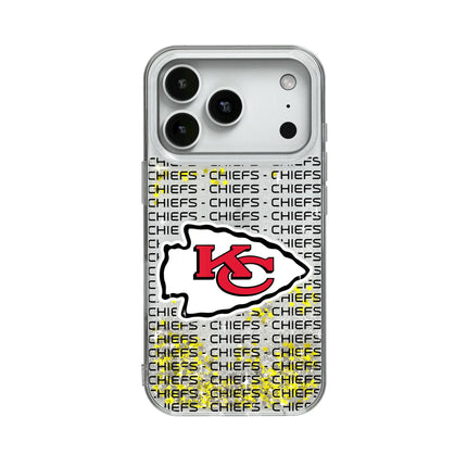Kansas City Chiefs Text Backdrop Glitter Phone Case for Apple iPhone