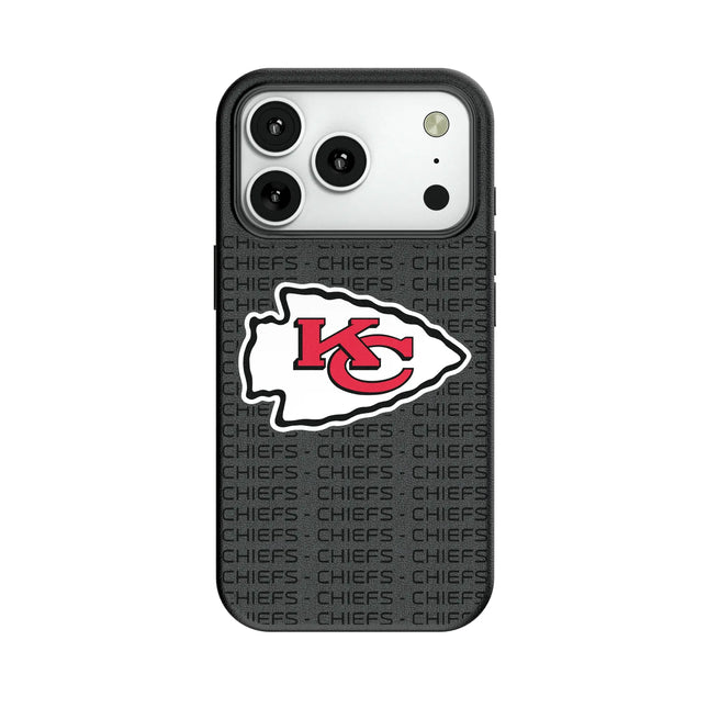 Kansas City Chiefs Text Backdrop MagSafe Compatible Phone Case for Apple iPhone