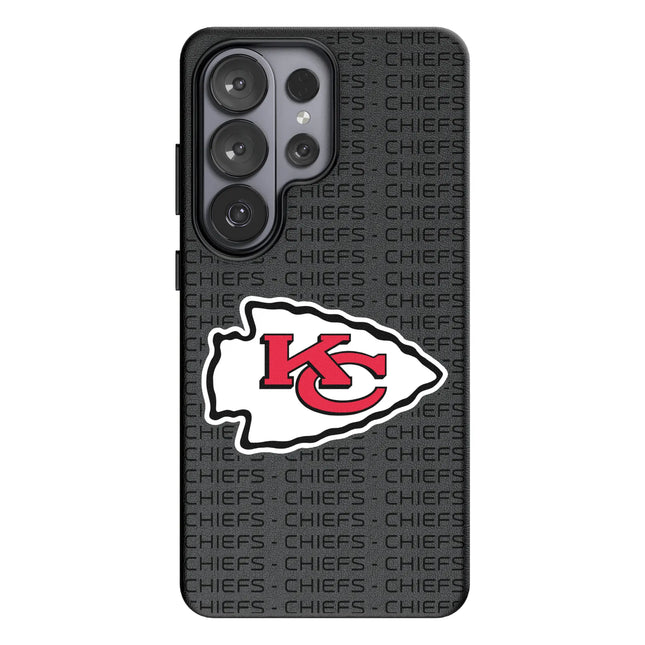 Kansas City Chiefs Text Backdrop MagSafe Compatible Phone Case for Samsung Galaxy
