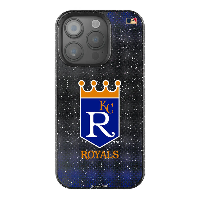 Kansas City Royals 1969-1978 - Cooperstown Collection Linen Black Bling Phone Case for Apple iPhone