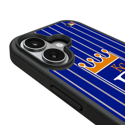 Kansas City Royals 1969-1978 - Cooperstown Collection Pinstripe Bump Phone Case for Apple iPhone