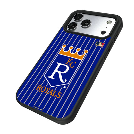 Kansas City Royals 1969-1978 - Cooperstown Collection Pinstripe Bump Phone Case for Apple iPhone
