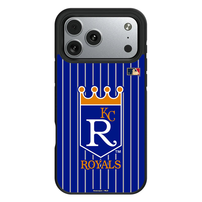 Kansas City Royals 1969-1978 - Cooperstown Collection Pinstripe Bump Phone Case for Apple iPhone