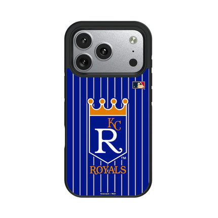 Kansas City Royals 1969-1978 - Cooperstown Collection Pinstripe Bump Phone Case for Apple iPhone