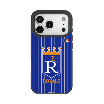 Kansas City Royals 1969-1978 - Cooperstown Collection Pinstripe Bump Phone Case for Apple iPhone