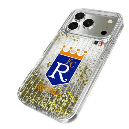 Kansas City Royals 1969-1978 - Cooperstown Collection Pinstripe Glitter Phone Case for Apple iPhone