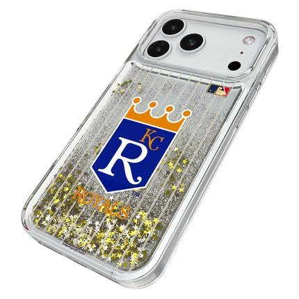 Kansas City Royals 1969-1978 - Cooperstown Collection Pinstripe Glitter Phone Case for Apple iPhone