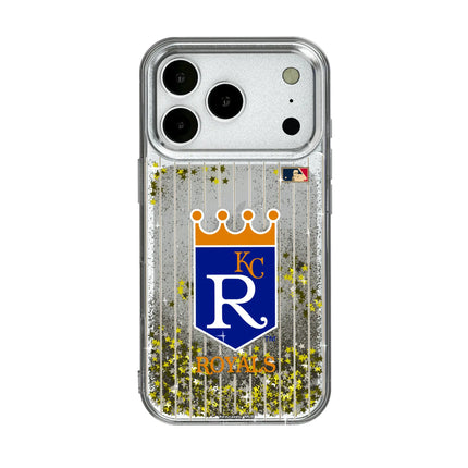 Kansas City Royals 1969-1978 - Cooperstown Collection Pinstripe Glitter Phone Case for Apple iPhone