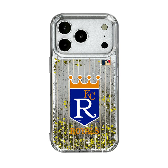 Kansas City Royals 1969-1978 - Cooperstown Collection Pinstripe Glitter Phone Case for Apple iPhone