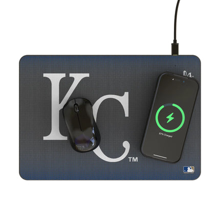 Kansas City Royals Linen 15-Watt Wireless Charger and Mouse Pad