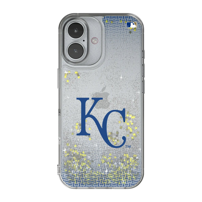 Kansas City Royals Linen Glitter Phone Case for Apple iPhone