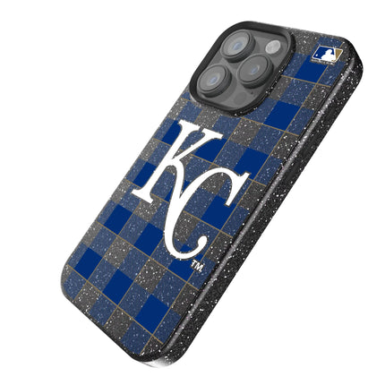 Kansas City Royals Plaid Black Bling Phone Case for Apple iPhone