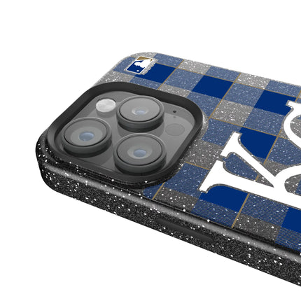 Kansas City Royals Plaid Black Bling Phone Case for Apple iPhone