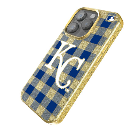 Kansas City Royals Plaid Bling Phone Case for Apple iPhone