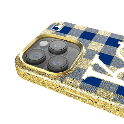 Kansas City Royals Plaid Bling Phone Case for Apple iPhone