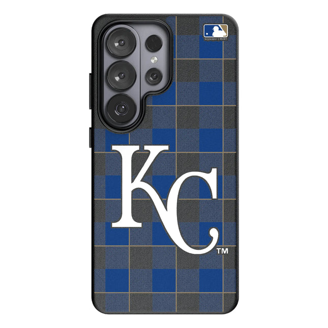 Kansas City Royals Plaid MagSafe Compatible Phone Case for Samsung Galaxy