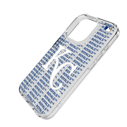 Kansas City Royals Text Backdrop Clear Phone Case for Apple iPhone