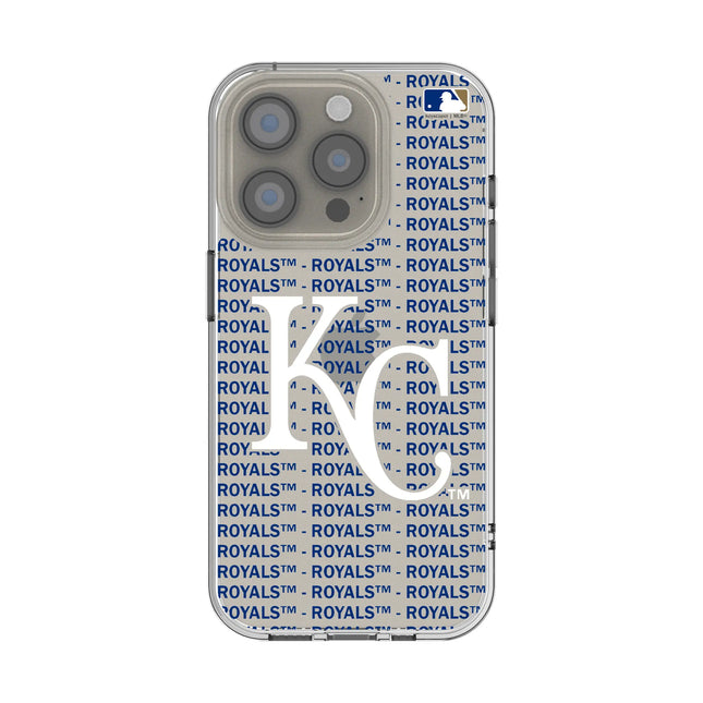 Kansas City Royals Text Backdrop Clear Phone Case for Apple iPhone