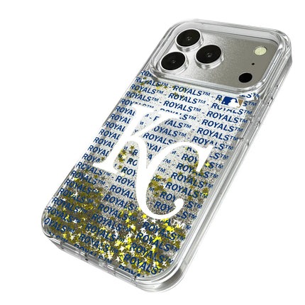 Kansas City Royals Text Backdrop Glitter Phone Case for Apple iPhone