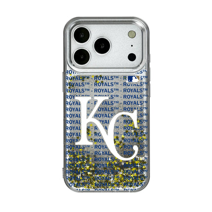 Kansas City Royals Text Backdrop Glitter Phone Case for Apple iPhone