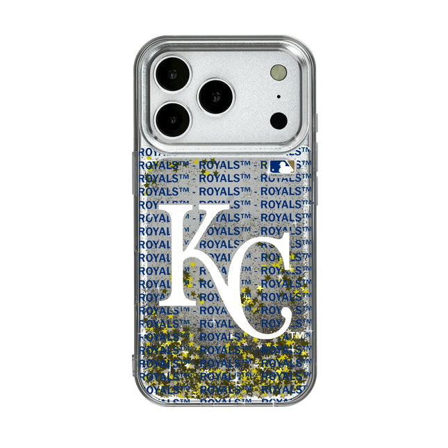 Kansas City Royals Text Backdrop Glitter Phone Case for Apple iPhone