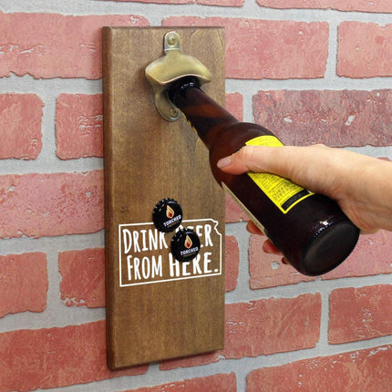 Kansas Drink Beer From Here Cap Catching Magnetic Bottle Openers