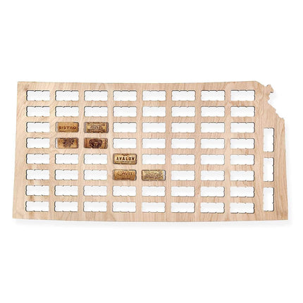 Kansas Wine Cork Map