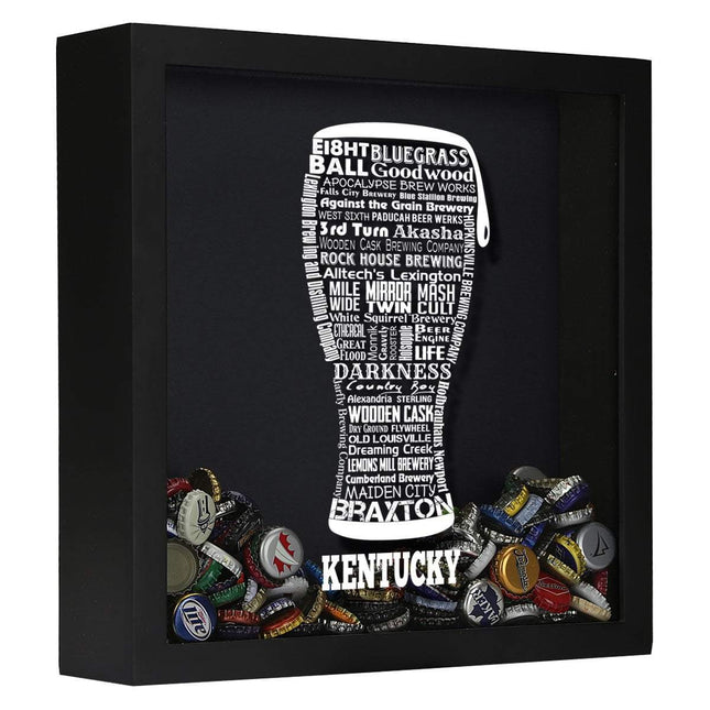 Kentucky Beer Typography Shadow Box