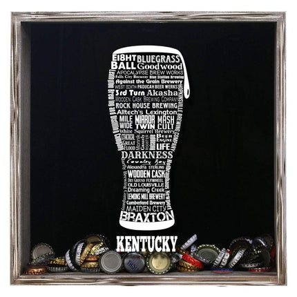 Kentucky Beer Typography Shadow Box