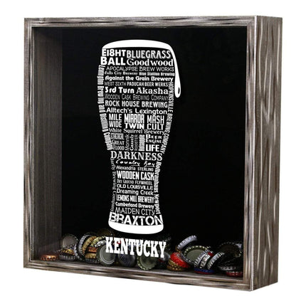 Kentucky Beer Typography Shadow Box