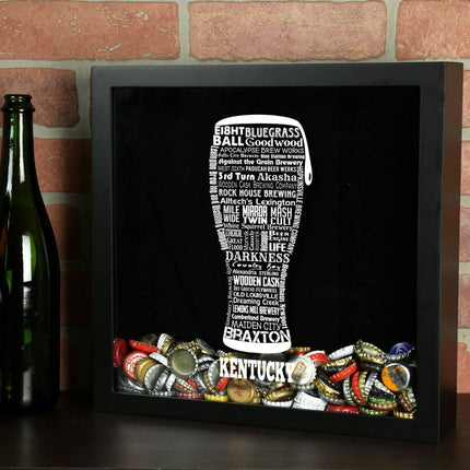 Kentucky Beer Typography Shadow Box