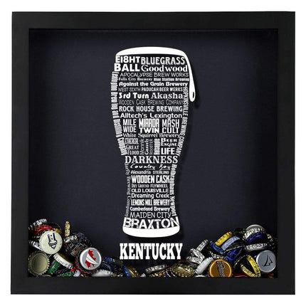 Kentucky Beer Typography Shadow Box
